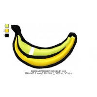 Banana Embroidery Design 01